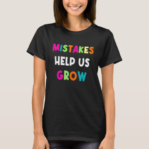 Groovy Growth Mindset Positive Retro Teachers Back T-Shirt