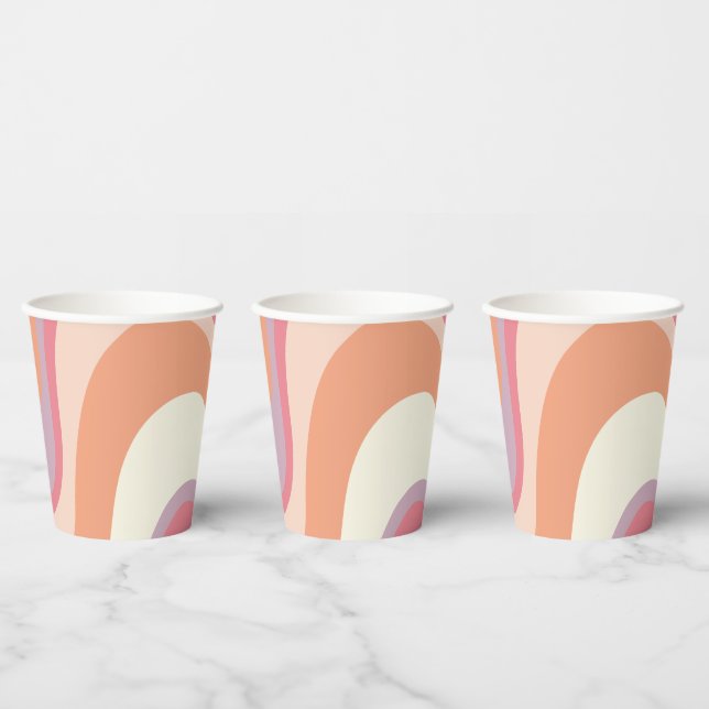 groovy Halloween Birthday Paper Paper Cups (Multi)