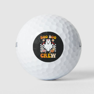 Groovy Halloween Boo Boo Crew Nurse Ghost Golf Balls