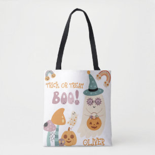 Groovy Halloween Boo Cute Trick or Treat Custom Tote Bag
