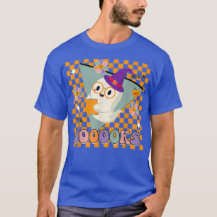 Groovy Halloween Booooks Retro Cute Spooky Ghost T T-Shirt