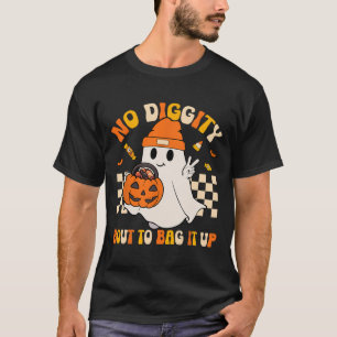 Groovy Halloween Ghost Boo No Diggity Bout to Bag  T-Shirt