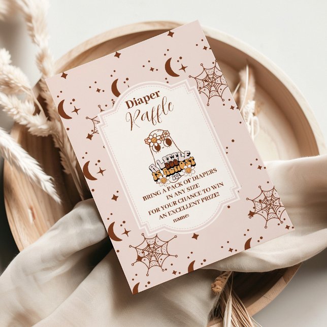 Groovy Halloween Little Boo Baby  Raffle Diapper Enclosure Card (Creator Uploaded)