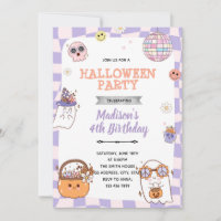 Groovy halloween party invitation