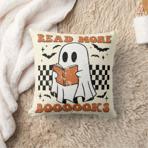 Groovy Halloween Read More Books Cute Boo read Cushion