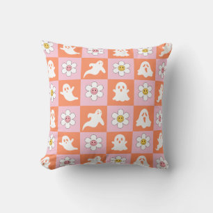Groovy Halloween Retro Spooky Design Cushion