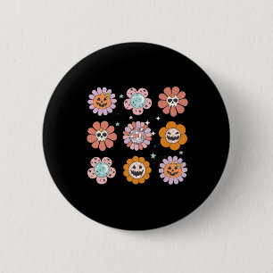 Groovy Halloween Smile Face Disco Retro Pumpkin Sk 6 Cm Round Badge
