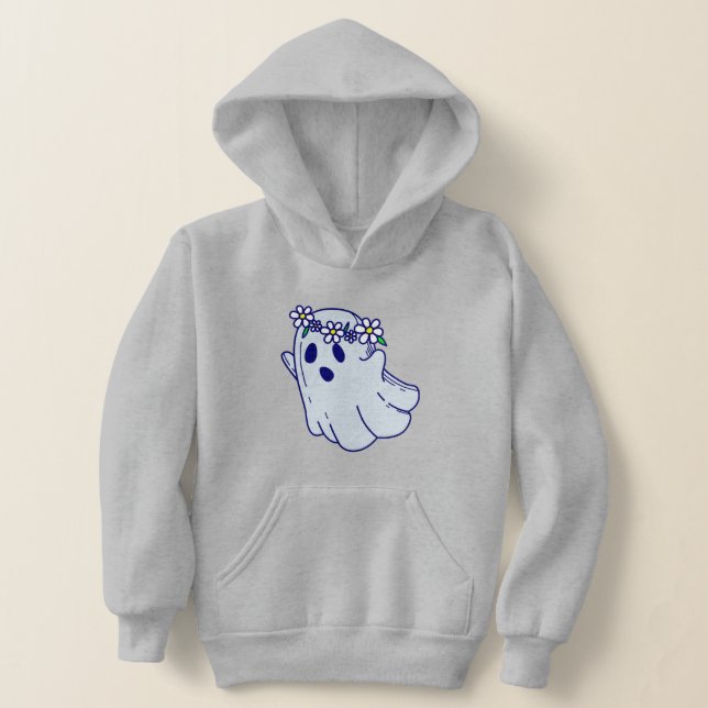 groovy halloween spooky boho floral ghost (Laydown)