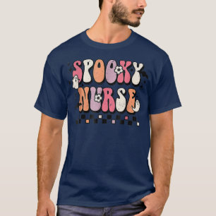 Groovy Halloween Spooky School Nurse Halloween Cos T-Shirt