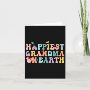 Groovy Happiest Grandma On Earth Card