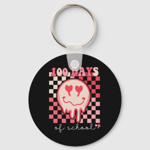 Groovy Happy 100th Day Student Cute Kids 100 Days  Key Ring