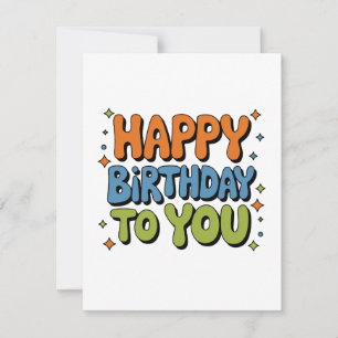 Groovy Happy Birthday Invitation