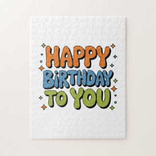 Groovy Happy Birthday Jigsaw Puzzle