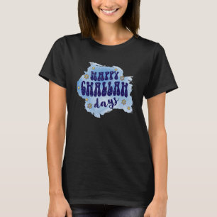 Groovy Happy Challah Days Happy Hanukkah Jewish ho T-Shirt