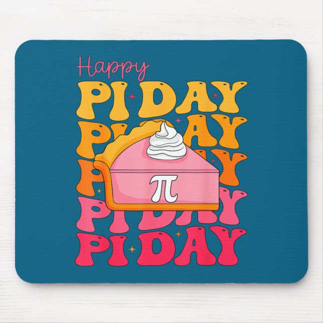 Groovy happy day spiral math teacher day lover  mouse mat (Front)