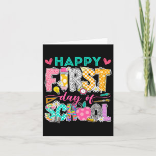 Groovy Happy First Day Of School Back To School St Card