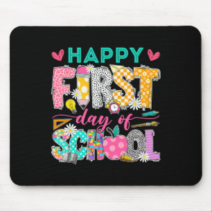 Groovy Happy First Day Of School Ck To School Stud Mouse Mat