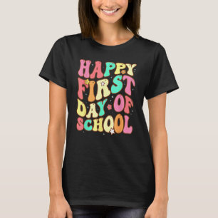 Groovy Happy First Day Of School Welcome Back To S T-Shirt