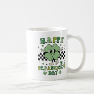 Groovy Happy St Patricks Day Shamrock Clover For W Coffee Mug