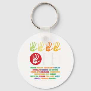 Groovy Happy Valentines Day Mens Womens Couple Mat Key Ring
