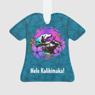 Groovy Hawaiian Surfer 1960s Retro Aloha Shirt Ornament