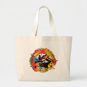 Groovy Hawaiian Surfer 1960's Retro Beach Bag