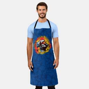 Groovy Hawaiian Surfer 1960s Retro Graphic Apron