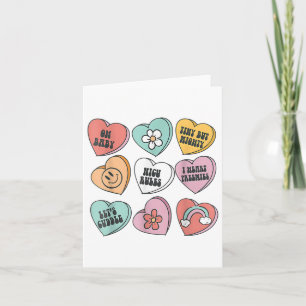 Groovy Heart Candy Nicu Nurse Valentines Day Gifts Card