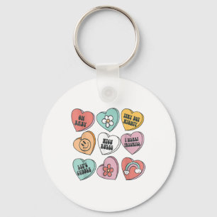 Groovy Heart Candy Nicu Nurse Valentines Day Gifts Key Ring