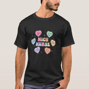 Groovy Heart Candy NICU Nurse Valentines Day Long T-Shirt