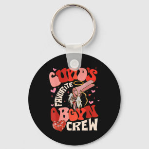 Groovy Heart Disco Cupids Favourite Obgyn Crew Val Key Ring