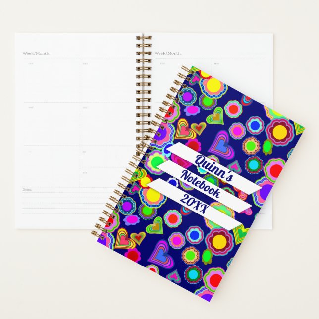 Groovy Hearts and Flowers Planner (Display)