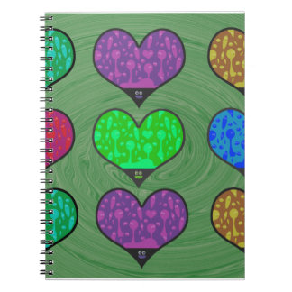 Groovy Hearts of Lava Notebook