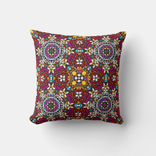 Groovy Heavenly Flower Power Throw Pillow