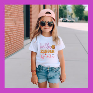 Groovy Hello Kindergarten First Day of School T-Shirt