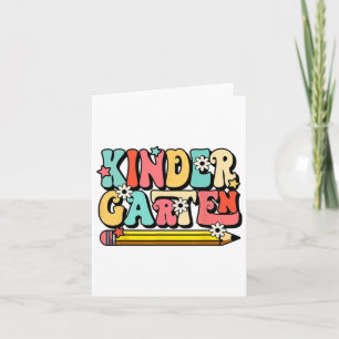 Groovy Hello Kindergarten Vibes Retro Teacher Ck T Card