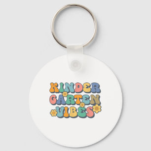 Groovy Hello Kindergarten Vibes Retro Teacher Ck T Key Ring