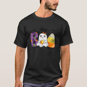 Groovy Hey Boo Cute Ghost Funny Halloween Mens Wom T-Shirt