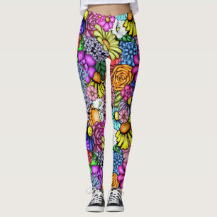 Groovy Hippie Flowers Leggings