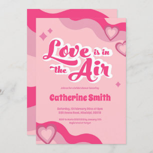 Groovy Hippie Heart Bridal Shower Invitation