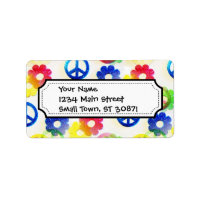 Groovy Hippie Peace Signs Flower Power Sparkle