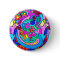 groovy hippie style love button