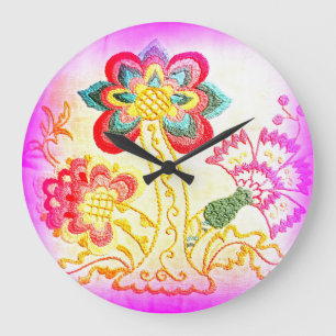 groovy hippie-style palm tree clock