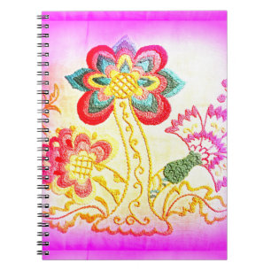 groovy hippie-style palm tree notebook