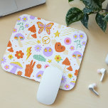 Groovy Hippie Trippy Retro Flower Funky Vibes Mouse Mat<br><div class="desc">Groovy Hippie Trippy Retro Flower Funky Vibes Mouse Pads features a colourful and fun retro hippie pattern. Perfect for her for Christmas,  holidays,  birthday and more. Designed by ©Evco Studio www.zazzle.com/store/evcostudio</div>