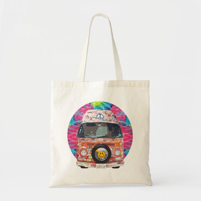 Groovy Hippie Van Tote Bag (Front)
