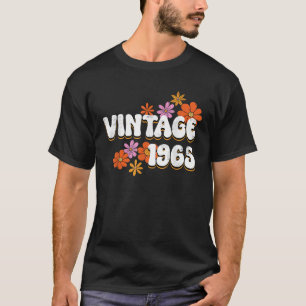 Groovy Hippie Vintage 1965 Is A Vibe 58th Birthday T-Shirt