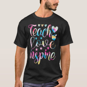 Groovy Hippy Teacher Be Kind Teach Love Inspire El T-Shirt