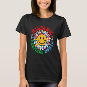 Groovy Hispanic Heritage Month Latino Countries He T-Shirt