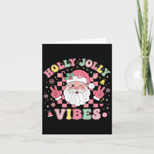 Groovy Holly Xmas Jolly Vibes Nk Christmas Santa M Card